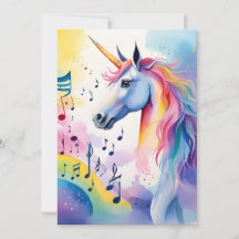 Musical Unicorns tackkort