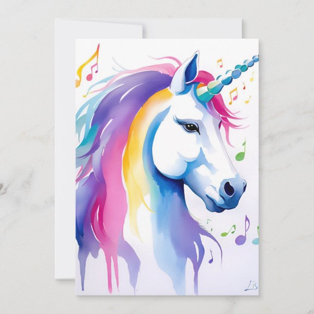 Musical Unicorns tackkort Tack Kort (Framsida)