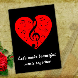 Musical Valentine Helgkort
