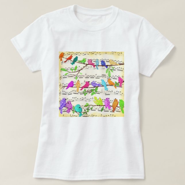 Musical Vår Birds T-Shirt (Design framsida)