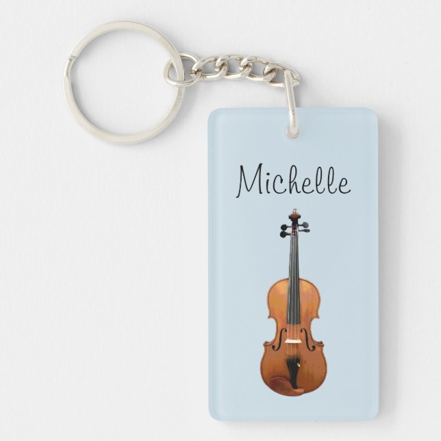 Musical Violin Anpassningsbar Script Blue (Framsidan)