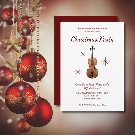 Musical Violin Classical Music jul Party Inbjudningar