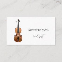 Musical Violin Classical Music Rosa Visitkort