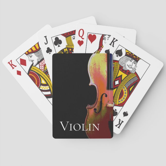 Musical Violin Disted Classical Music Casinokort (Baksidan)