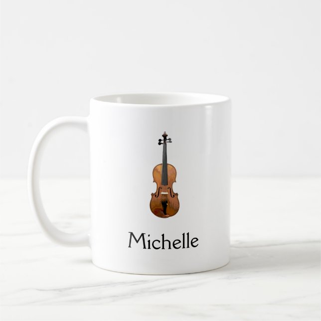 Musical Violin Personlig Kaffemugg (Vänster)