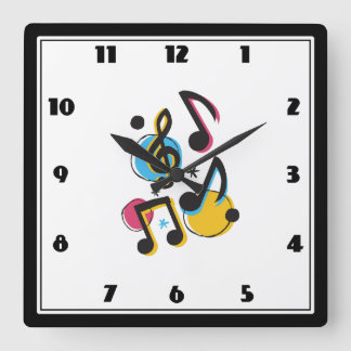 Musical Wall Clock Fyrkantig Klocka