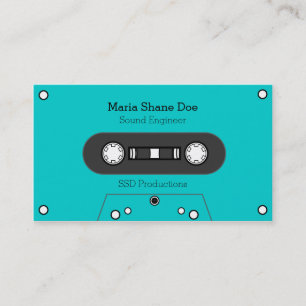 Musician 80's Tape Mix Visitkort