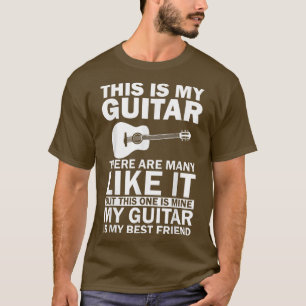 Musician Acoustic Guitar Graphic My Guitar är min T Shirt