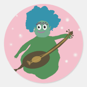 Musician Alien, Cure Creature Sticker Runt Klistermärke