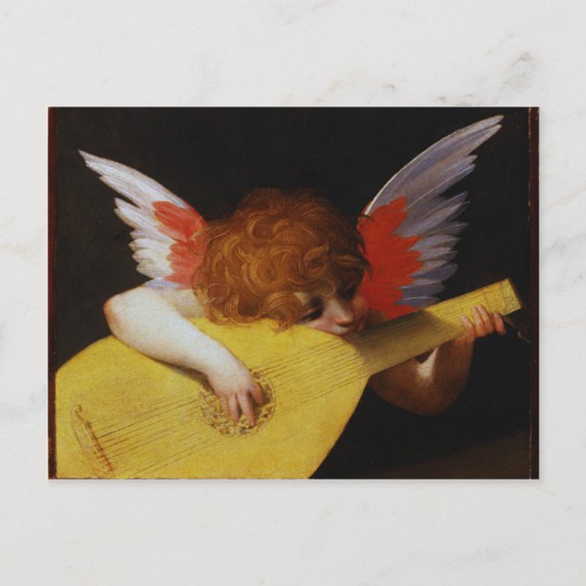 Musician Angel, Rosso Fiorentino Vykort (Framsida)