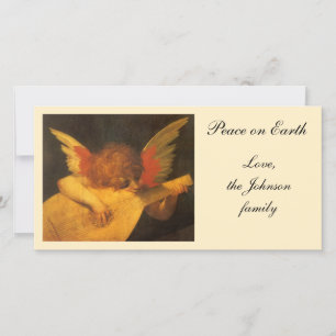 Musician Angel Spelar Lute av Rosso Fiorentino Julkort