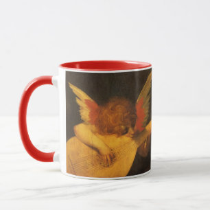 Musician Angel Spelar Lute av Rosso Fiorentino Mugg