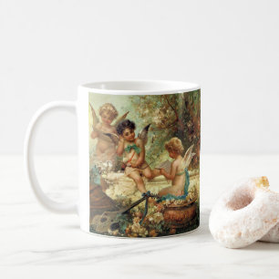 Musician Änglar av Hans Zatzka, Victorian Fine Art Kaffemugg