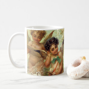 Musician Änglar av Hans Zatzka, Victorian Fine Art Kaffemugg