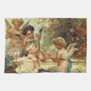 Musician Änglar av Hans Zatzka, Victorian Fine Art Kökshandduk