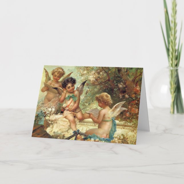 Musician Änglar av Hans Zatzka, Victorian Fine Art Kort (Framsida)