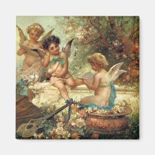Musician Änglar av Hans Zatzka, Victorian Fine Art Magnet