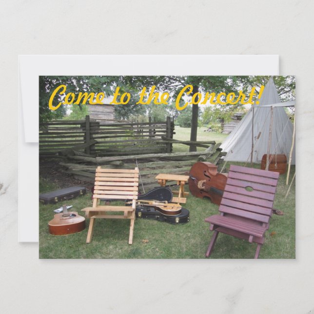 Musician Band Camp "Kom till konserten!" Inbjudan (Framsida)