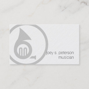 Musician Bold Fransk Horn Icon Music Visitkort