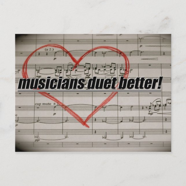 Musician Duet Bättre vykort (Framsida)