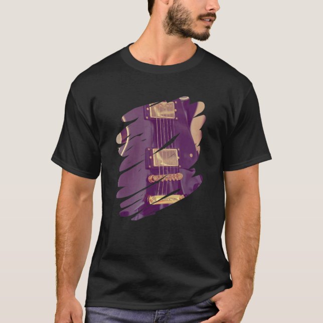 Musician Electric Guitar T Shirt (Framsida)