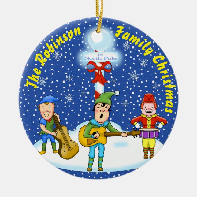 Musician Elves jul Ornament (Framsidan)
