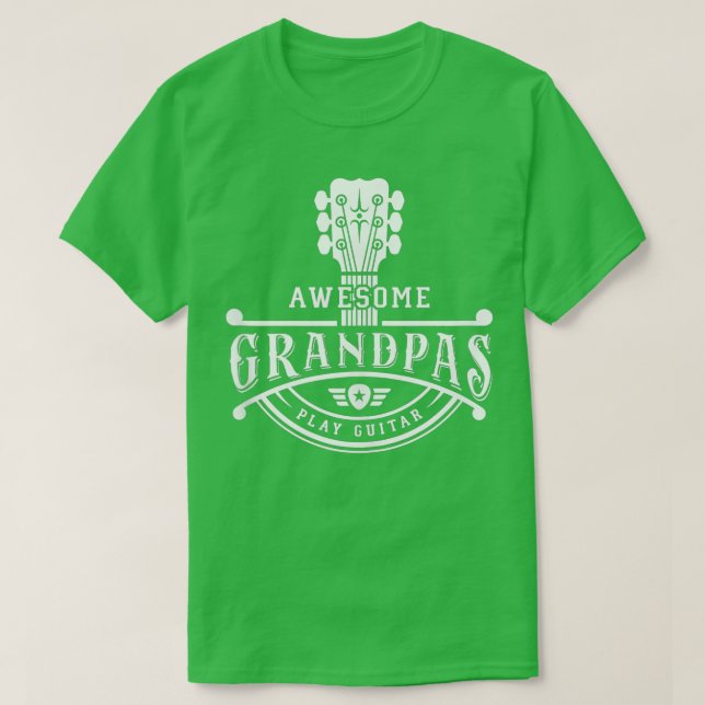 Musician Fantastisk Grandpas Play Guitar Ne T Shirt (Design framsida)