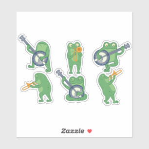 MUSICIAN FROG CHARACTER SET KLISTERMÄRKEN