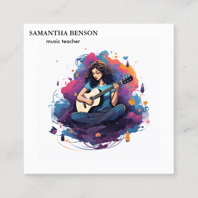 Musician Fyrkantigt Visitkort (Framsida)