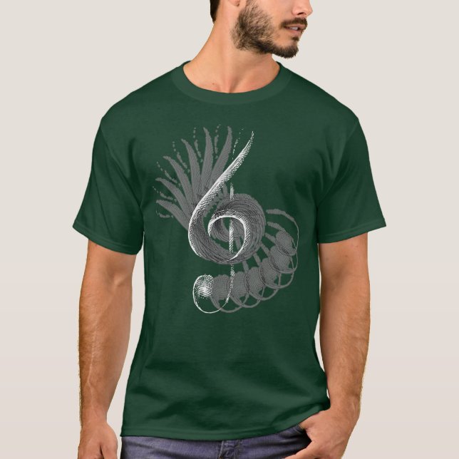 Musician G Clef Note Musical Note Music T Shirt (Framsida)