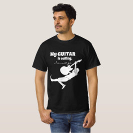Musician Gift "My Guitar Is Calling" T Shirt