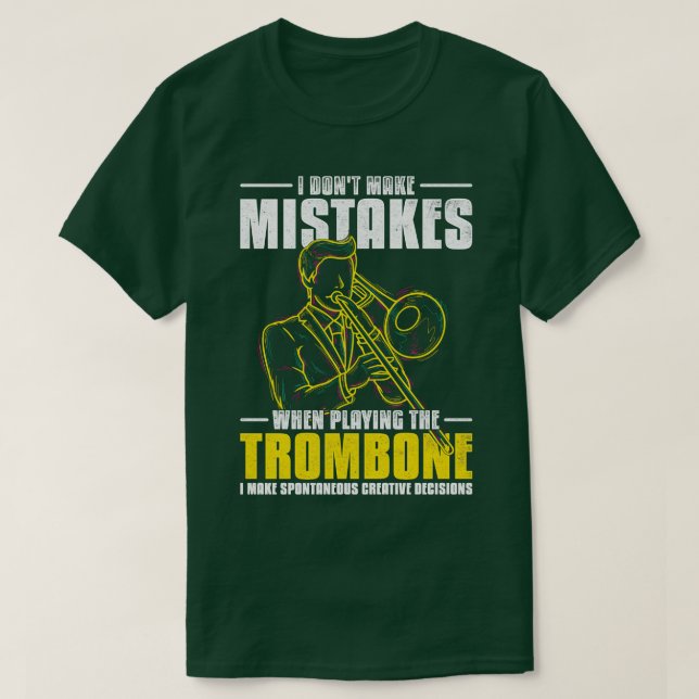 Musician Gift Trombone Musical Instrument Tromboni T Shirt (Design framsida)