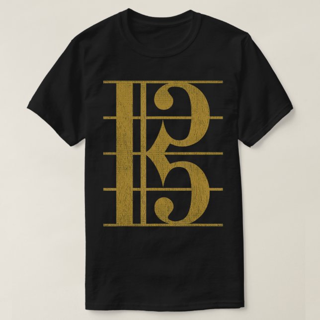 Musician Graphic Clothing al Music Alto Clef T Shirt (Design framsida)