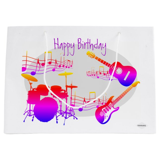 Musician Graphic Gift Bag Design HAMbyWG (Framsidan)