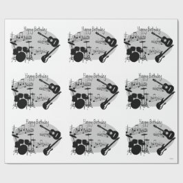 Musician Graphic Gift Wrap HAMbyWG Presentpapper