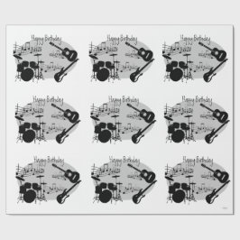 Musician Graphic Gift Wrap HAMbyWG Presentpapper