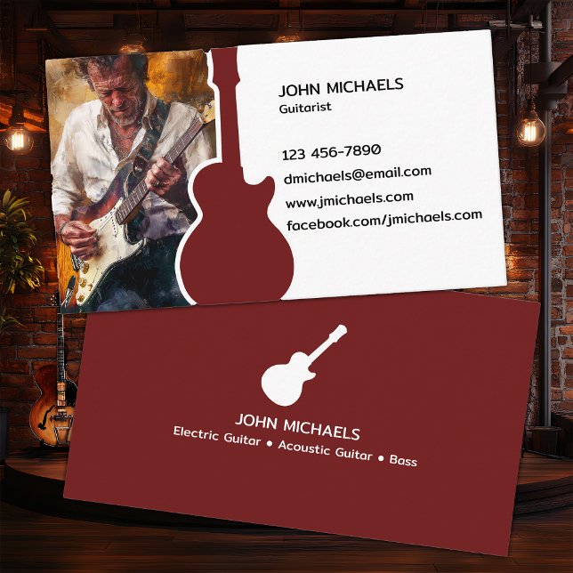 Musician Guitarist Visitkort (Skapare uppladdad)