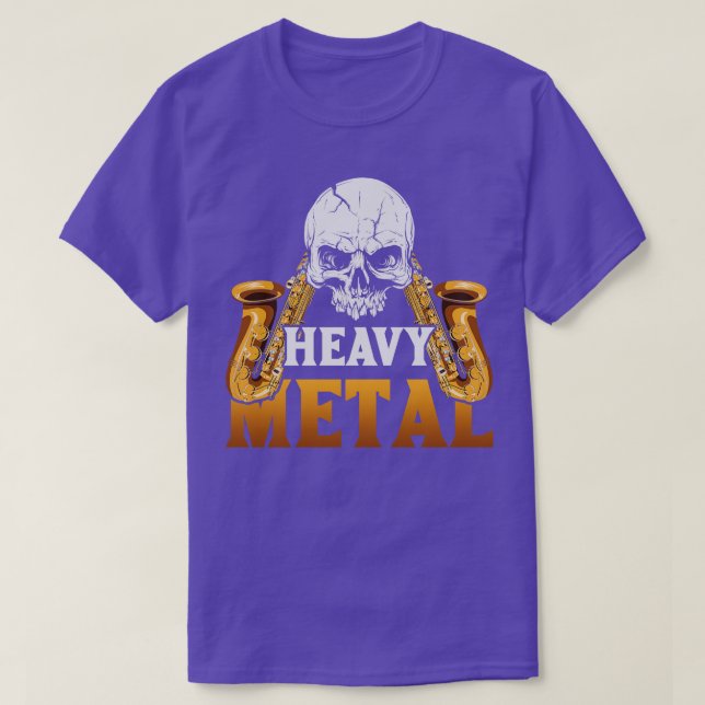 Musician Heavy Metall Saxophone T Shirt (Design framsida)