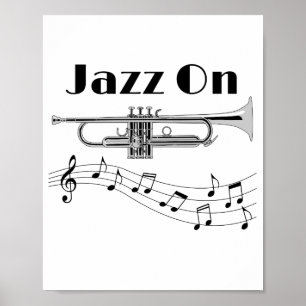 Musician Jazz on Trumpet Player Poster