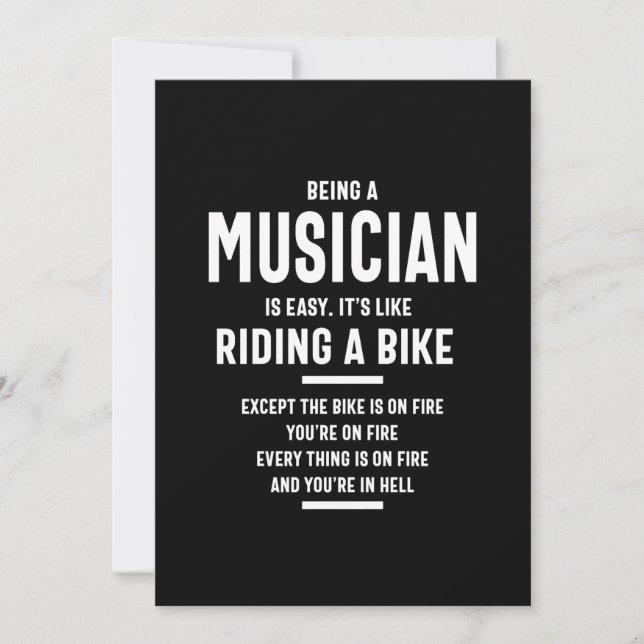 Musician Job Title Gift Inbjudningar (Framsida)