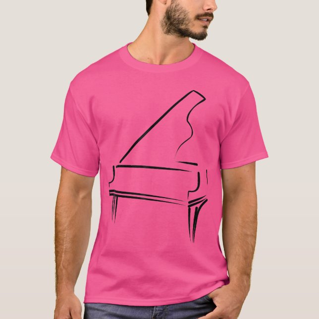 Musician Keyboard Or Pianist Piano Teacher Piano P T Shirt (Framsida)