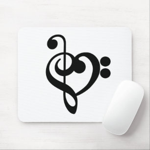 Musician Music Heart - Treble Bass Clef Musmatta