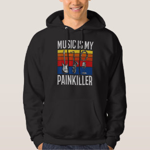 Musician Music Retro Music är min banderoll Hoodie