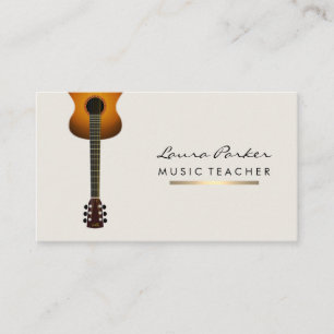 Musician Music Teacher Guitar-instrumentet Guld Visitkort