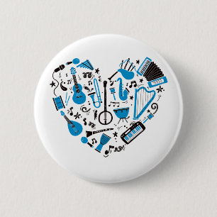 Musician Musical Instrument Heart Verktyg Knapp
