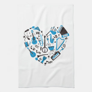 Musician Musical Instrument Heart Verktyg Kökshandduk