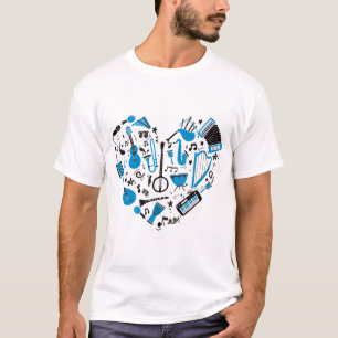 Musician Musical Instrument Heart Verktyg T Shirt