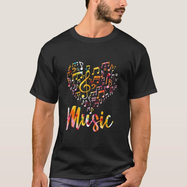 Musician Musical Instrument Musik noter Treble Cle T Shirt (Framsida)