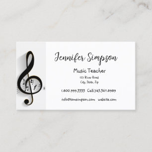 Musician Musical Musik noter Teacher Band Singer Visitkort