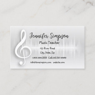 Musician Musical Musik noter Teacher Band Singer Visitkort